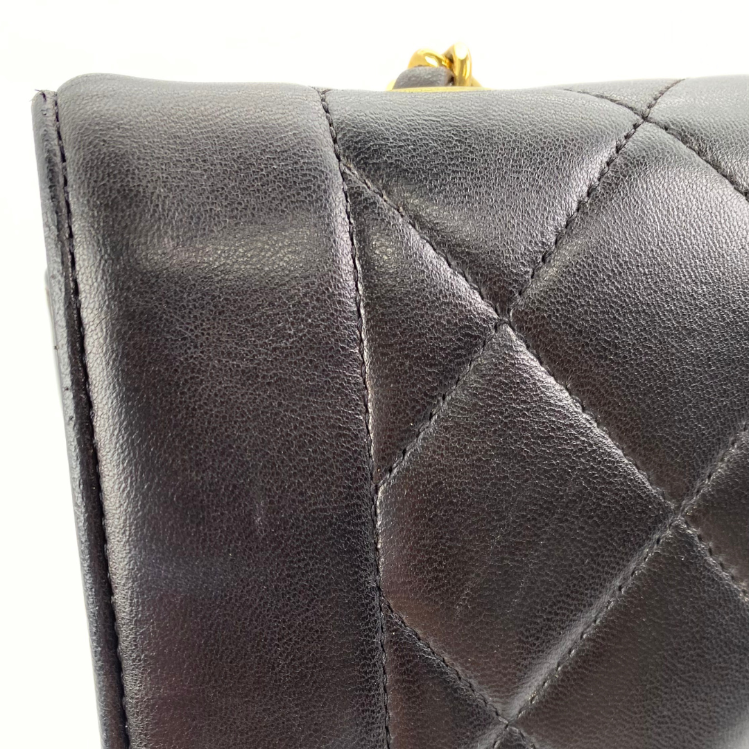 Sorenza, 2 Series Medium Diana Black Lambskin with seal and card