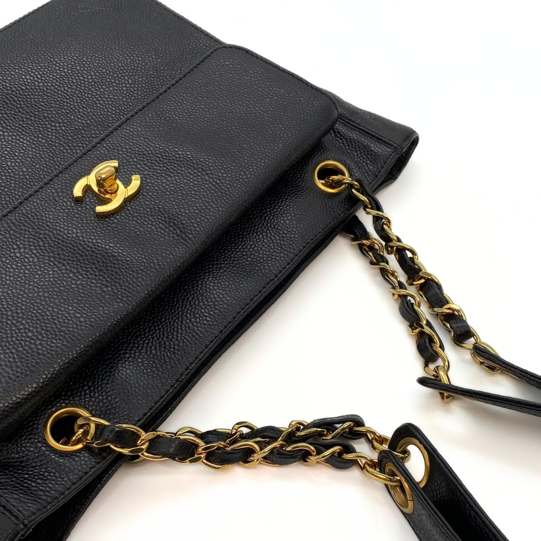 Natsuki, 4 Series Tote Black Caviar with seal and card