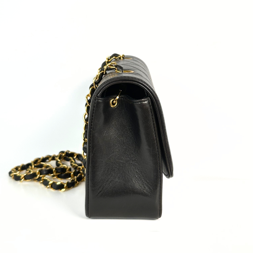 Pioco, 4 Series Small Diana Black Lambskin with seal and card