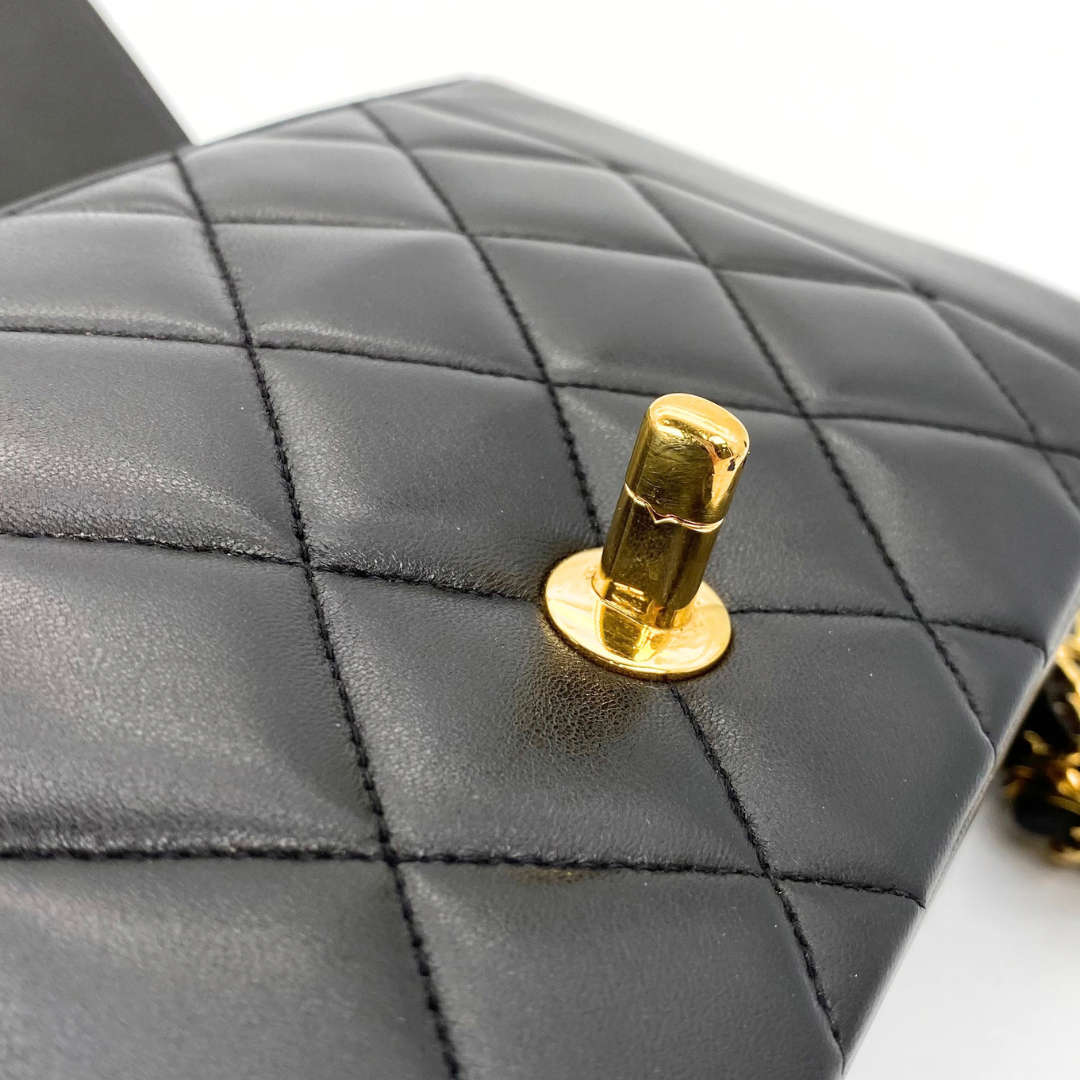 Issei, 2 Series Small Diana Black Lambskin with seal and card