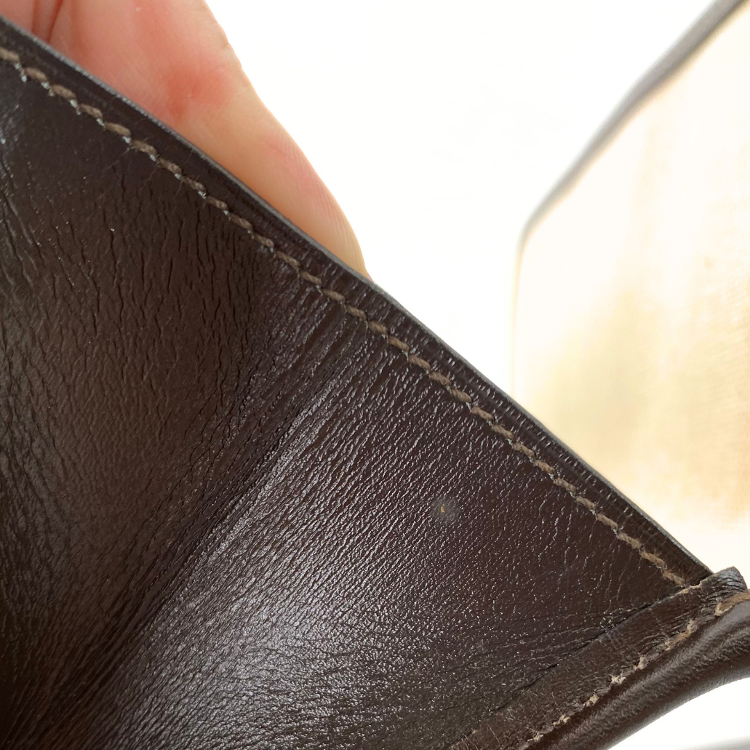 Iyura, 1993 Jige GM Brique Chocolat Boxcalf Clutch with stamp 〇W