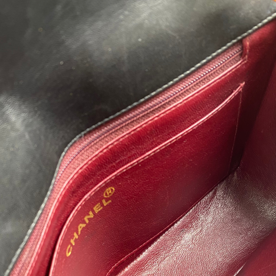 Sorenza, 2 Series Medium Diana Black Lambskin with seal and card