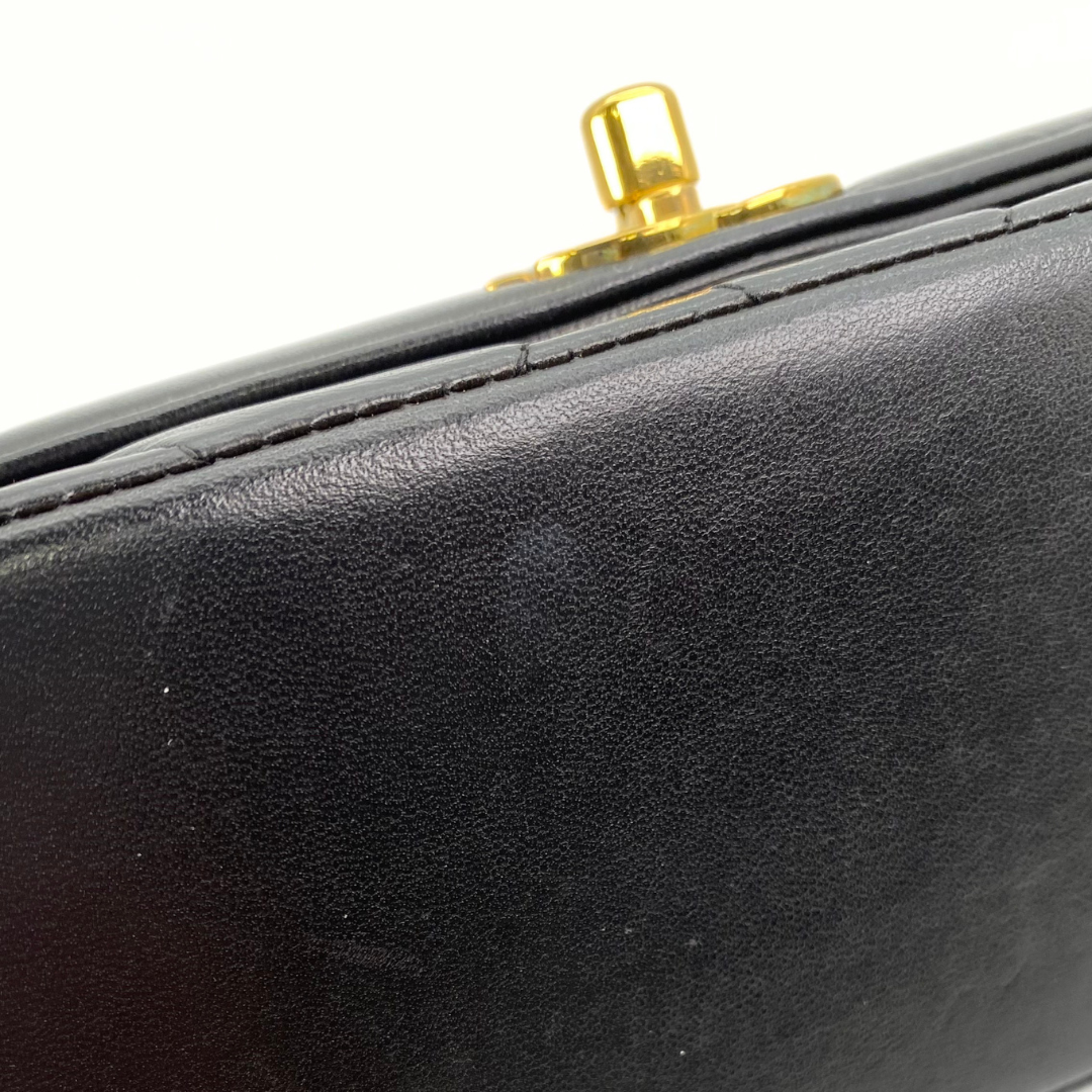 Kaori, 3 Series Small Diana Black Lambskin with seal and card