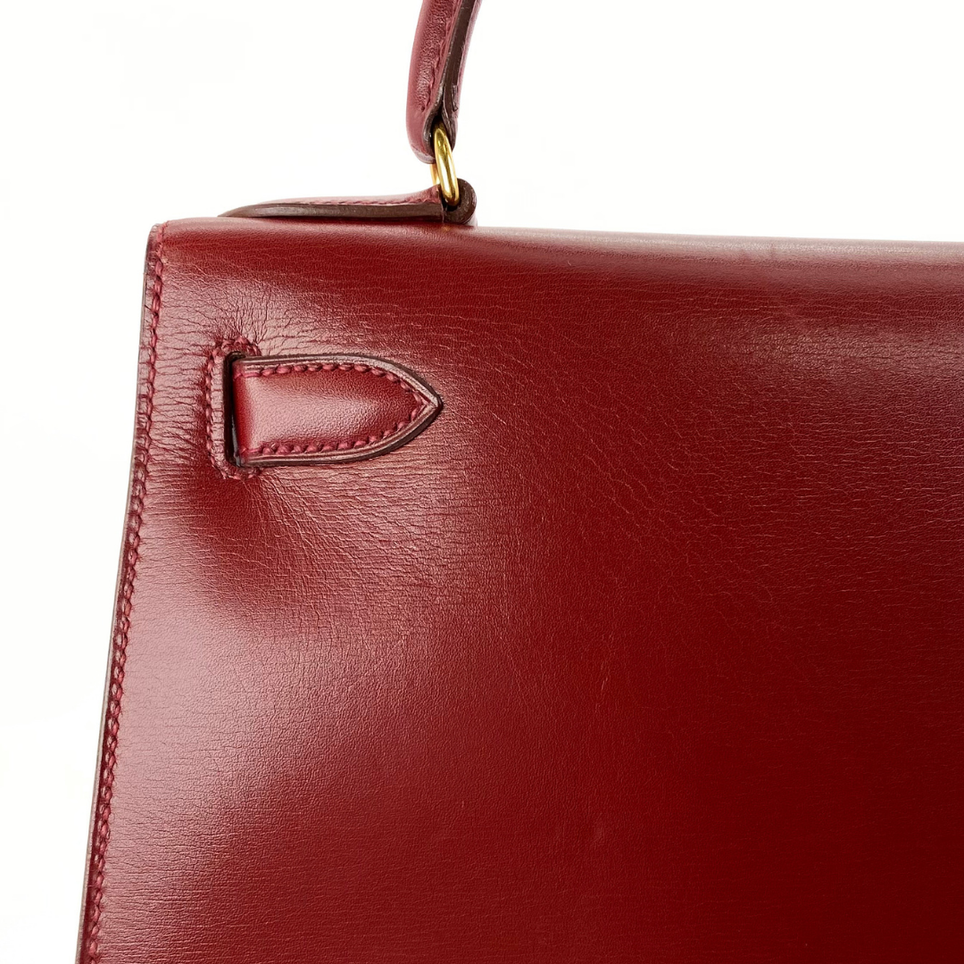 Renzo, 1992 Kelly 28 Sellier Rouge H Boxcalf with stamp 〇V