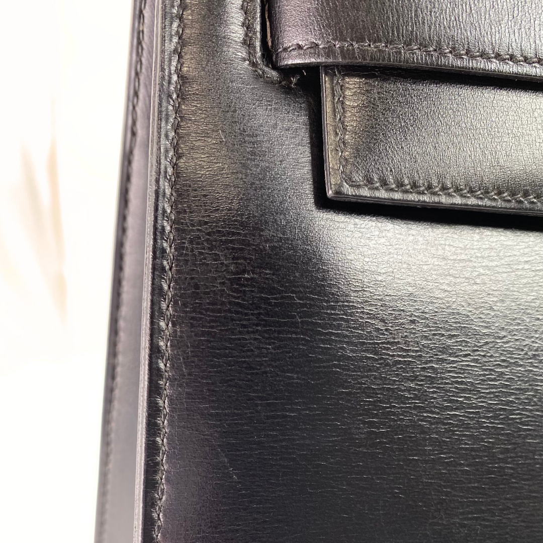 Riko, 1978 Kelly 28 Sellier Black Box Gold Hardware with stamp 〇H