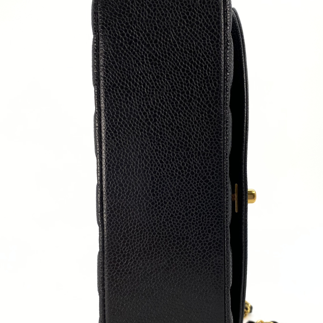 Odessa, 2 Series Medium Black Caviar Diana with seal only