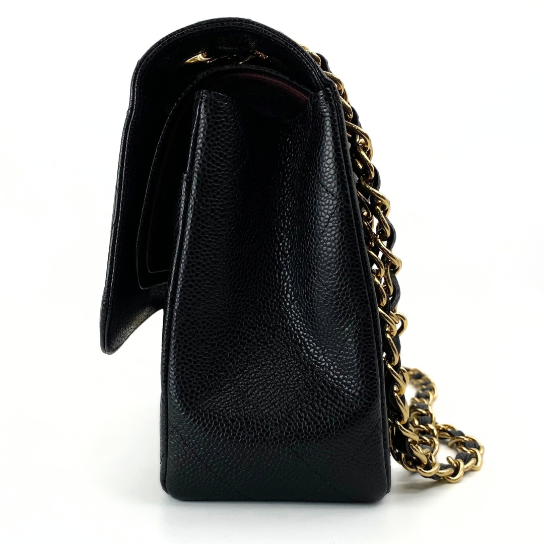 Callahan, 31 Series Jumbo Black Caviar Gold Hardware with seal and card