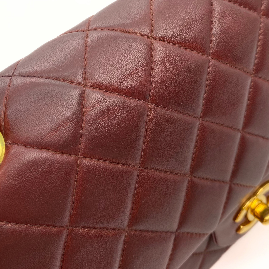 Rune, 5 Series Medium Classic Flap Bordeaux Lambskin with seal only