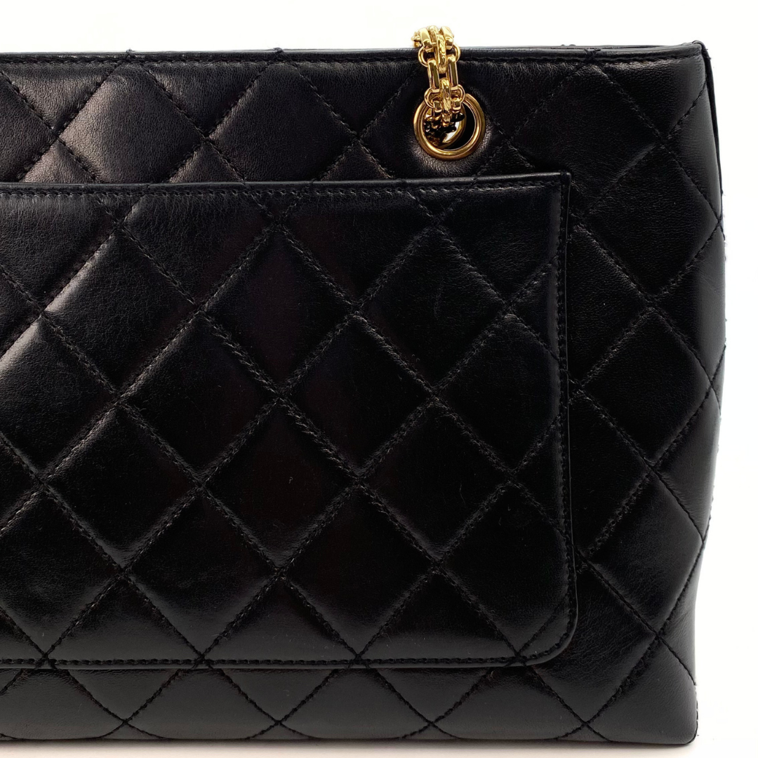 Sushma, 6 Series Tote Black Lambskin with Bijoux Chain with seal and card