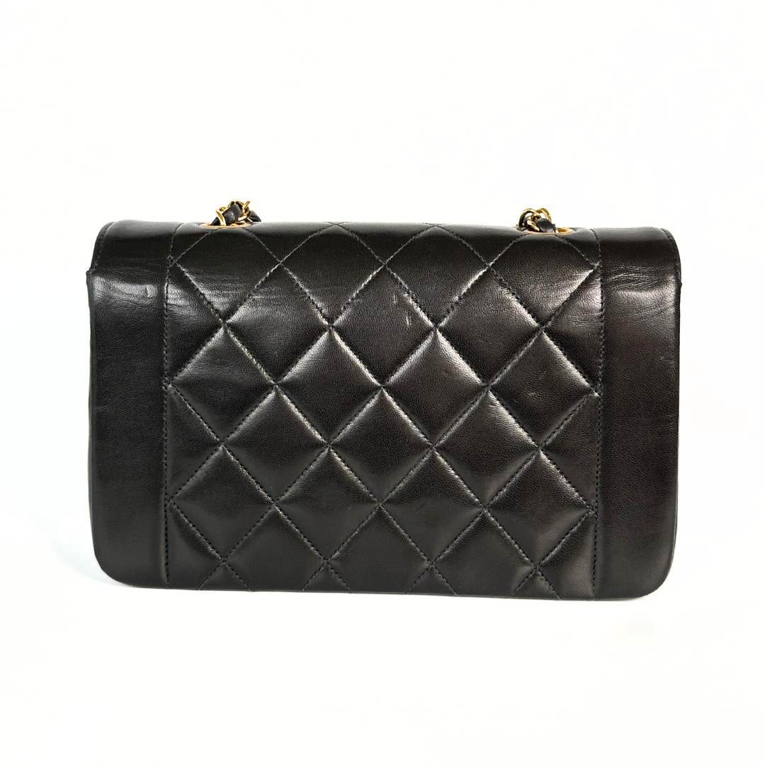 Pioco, 4 Series Small Diana Black Lambskin with seal and card