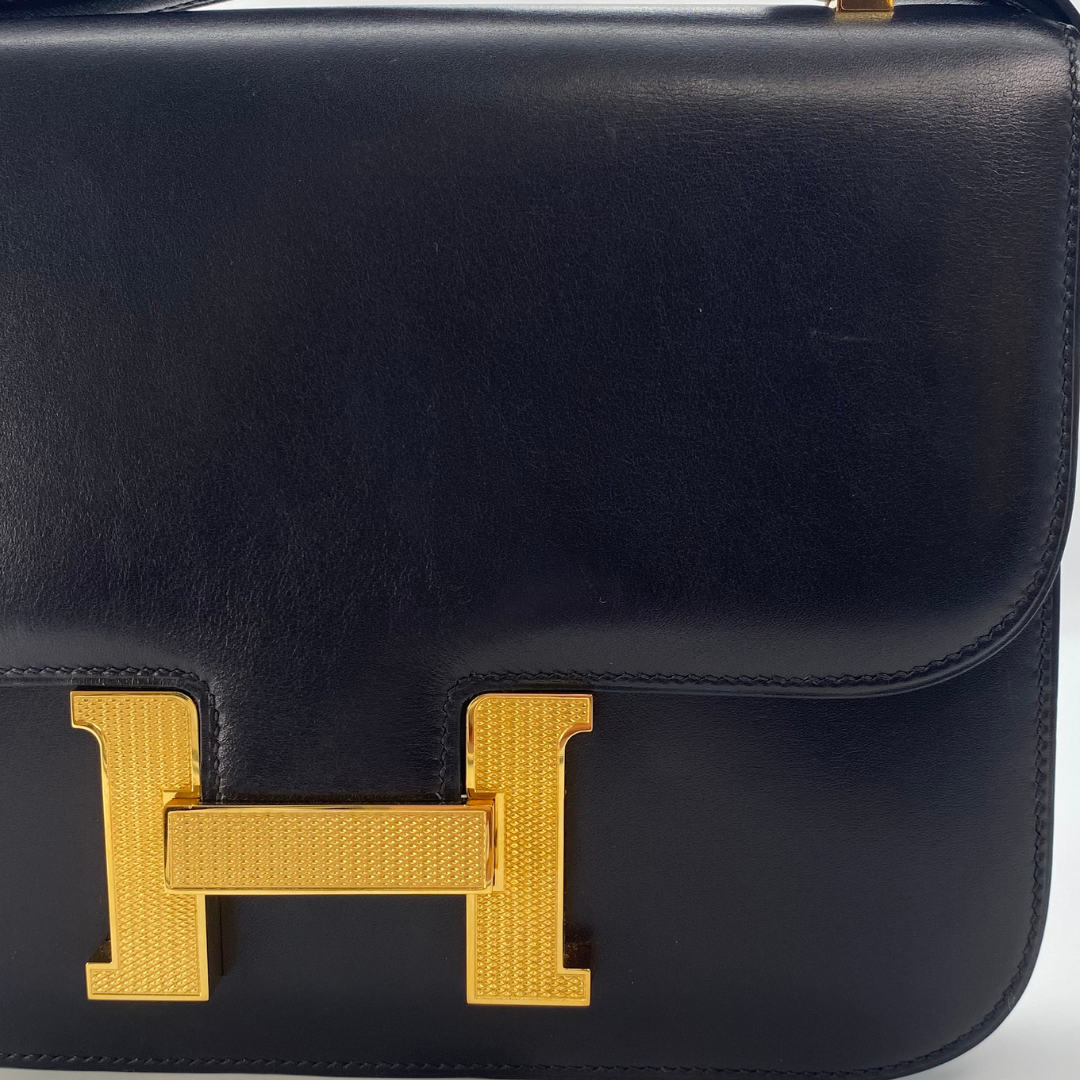 Lumi, 2003 Constance 23 Guilloche Black Boxcalf with stamp  □G