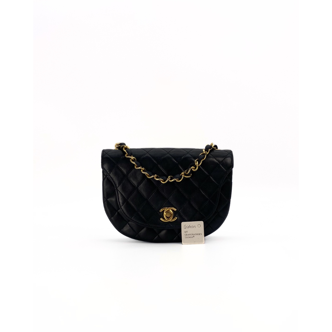 Gideon, 0 Series Semi Circle Black Lambskin with seal and card