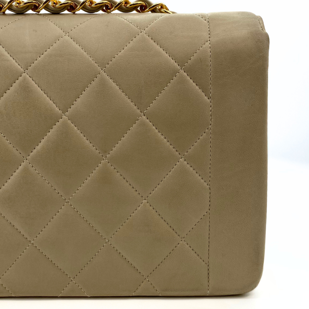 Levy, 2 Series Medium Diana Beige Lambskin with seal only