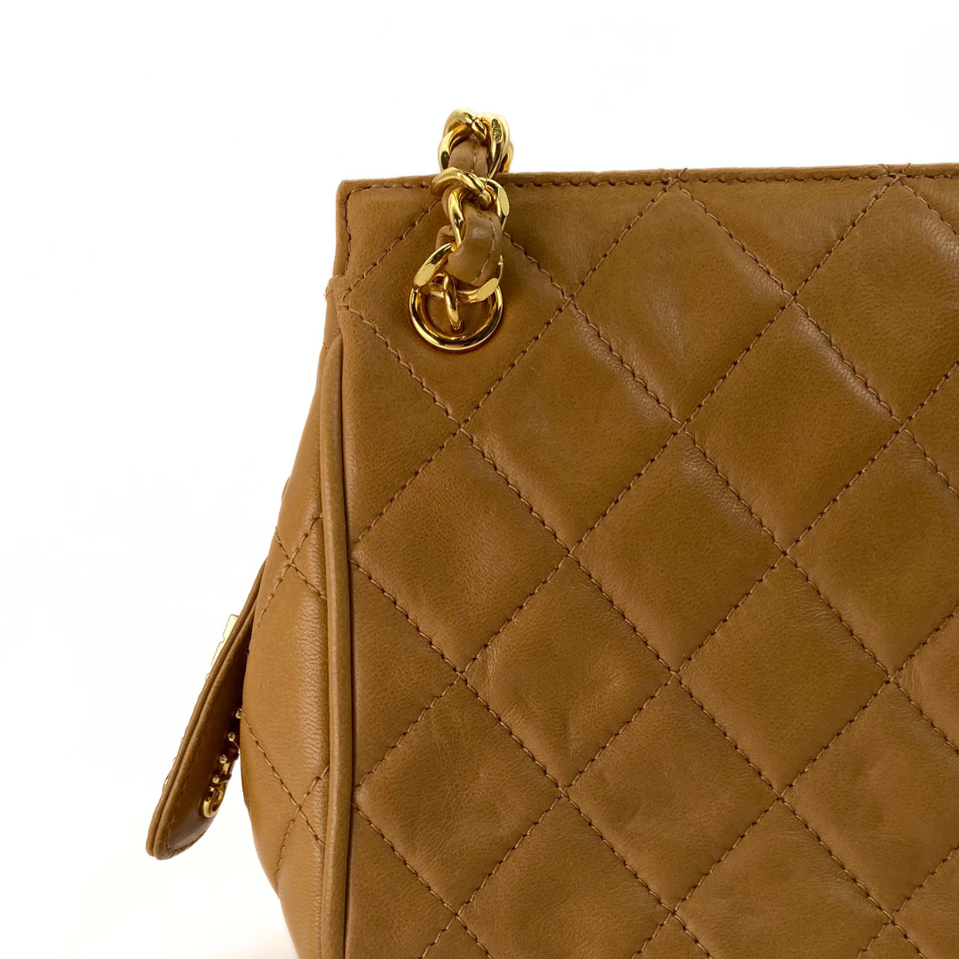 Kotone, 3 Series Matelasse Brown Lambskin with seal and card