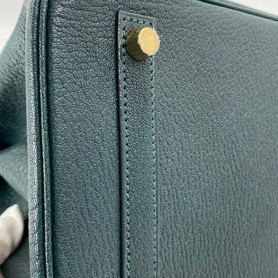 Nanami, 2024 Birkin 30 Vert Moyen Chevre Gold Hardware with stamp W