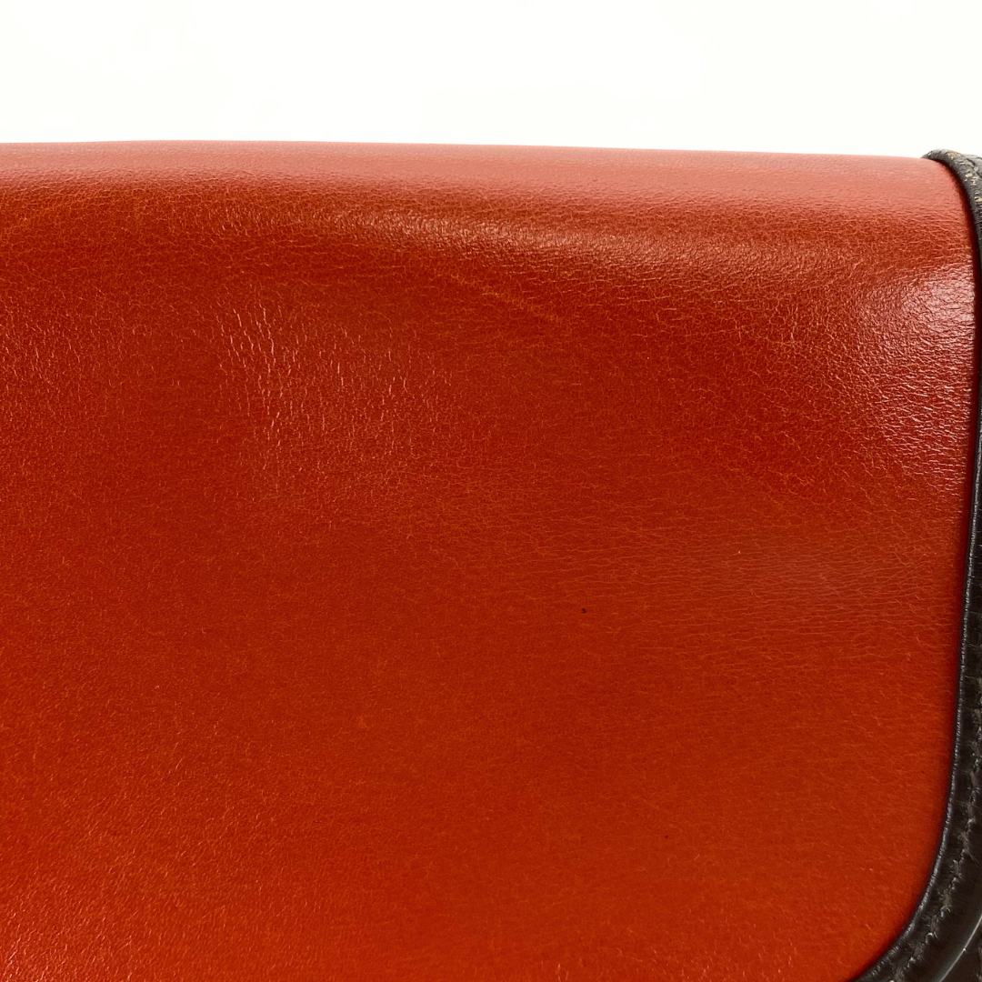 Iyura, 1993 Jige GM Brique Chocolat Boxcalf Clutch with stamp 〇W
