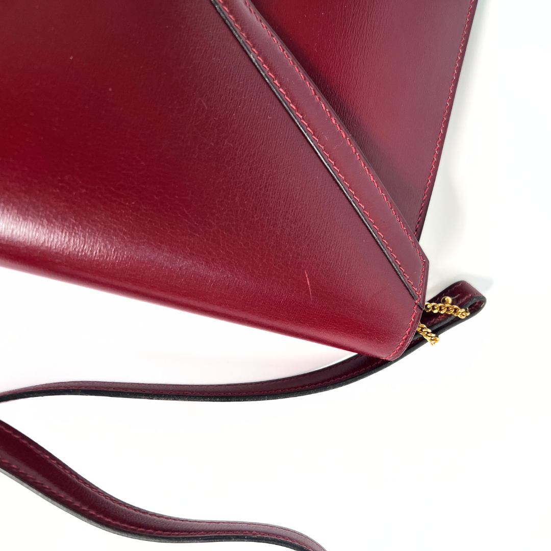 Benoula, 1985 Lydie Roue H Boxcalf Clutch wiith stamp  〇O