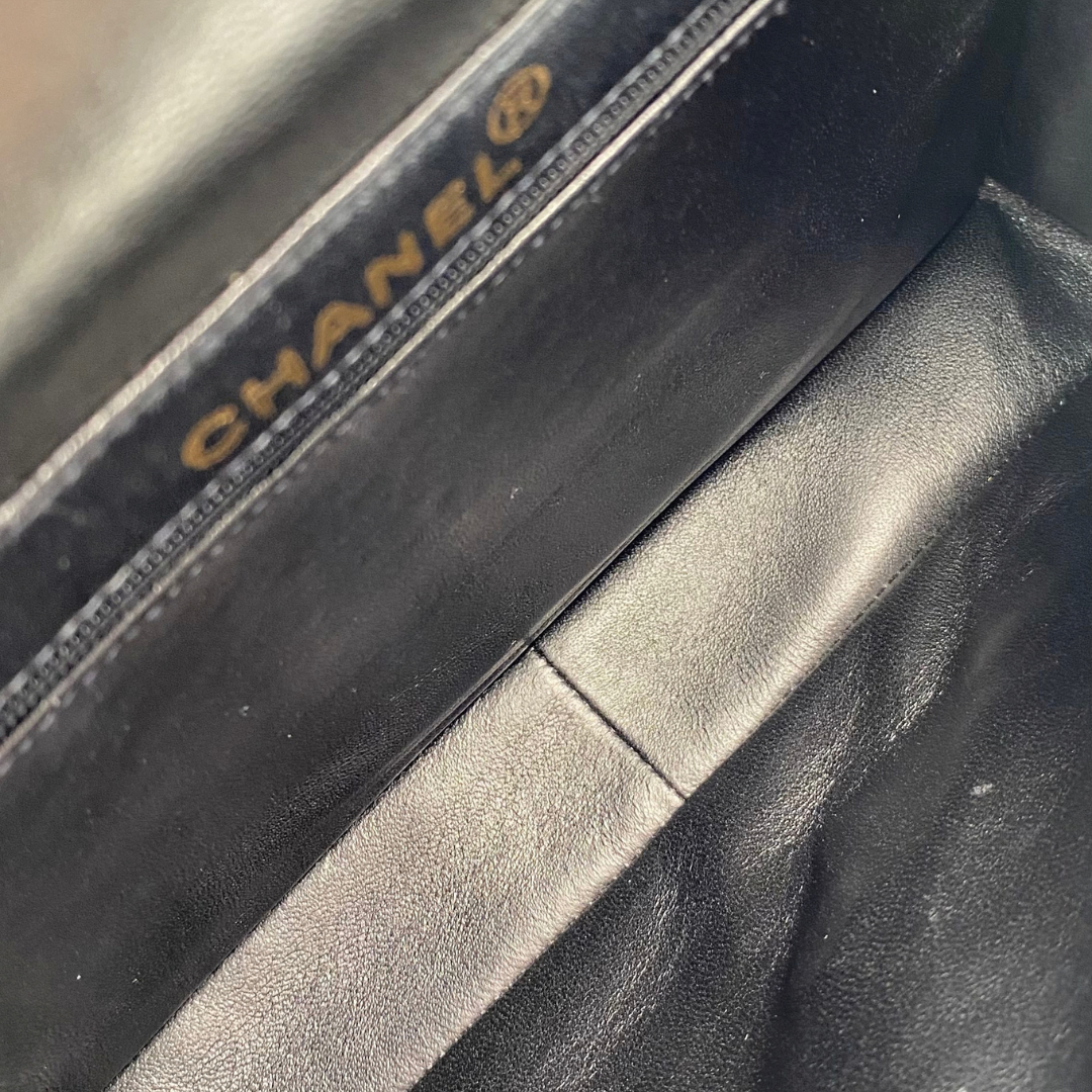 Eito, 4 Series Medium Single Flap Black Lambskin with seal and card
