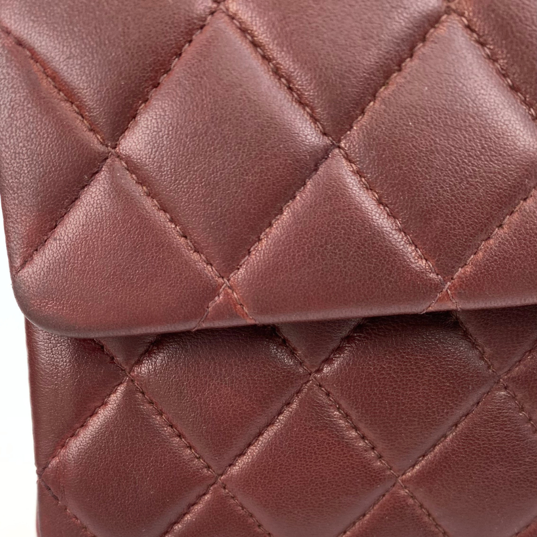 Rune, 5 Series Medium Classic Flap Bordeaux Lambskin with seal only