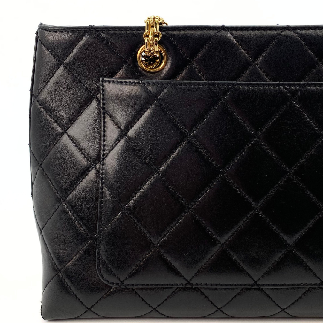 Sushma, 6 Series Tote Black Lambskin with Bijoux Chain with seal and card