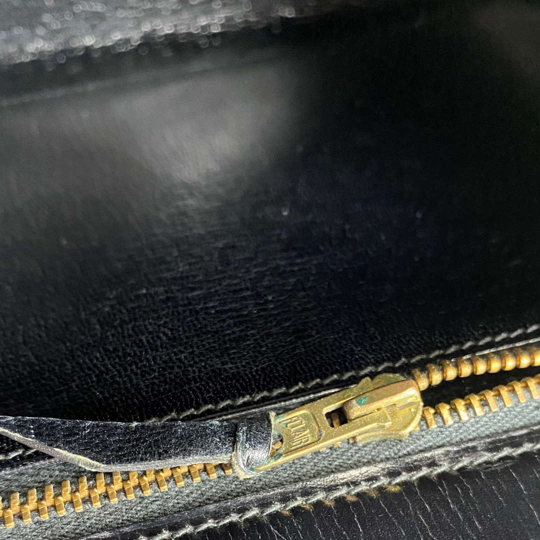 Riko, 1978 Kelly 28 Sellier Black Box Gold Hardware with stamp 〇H