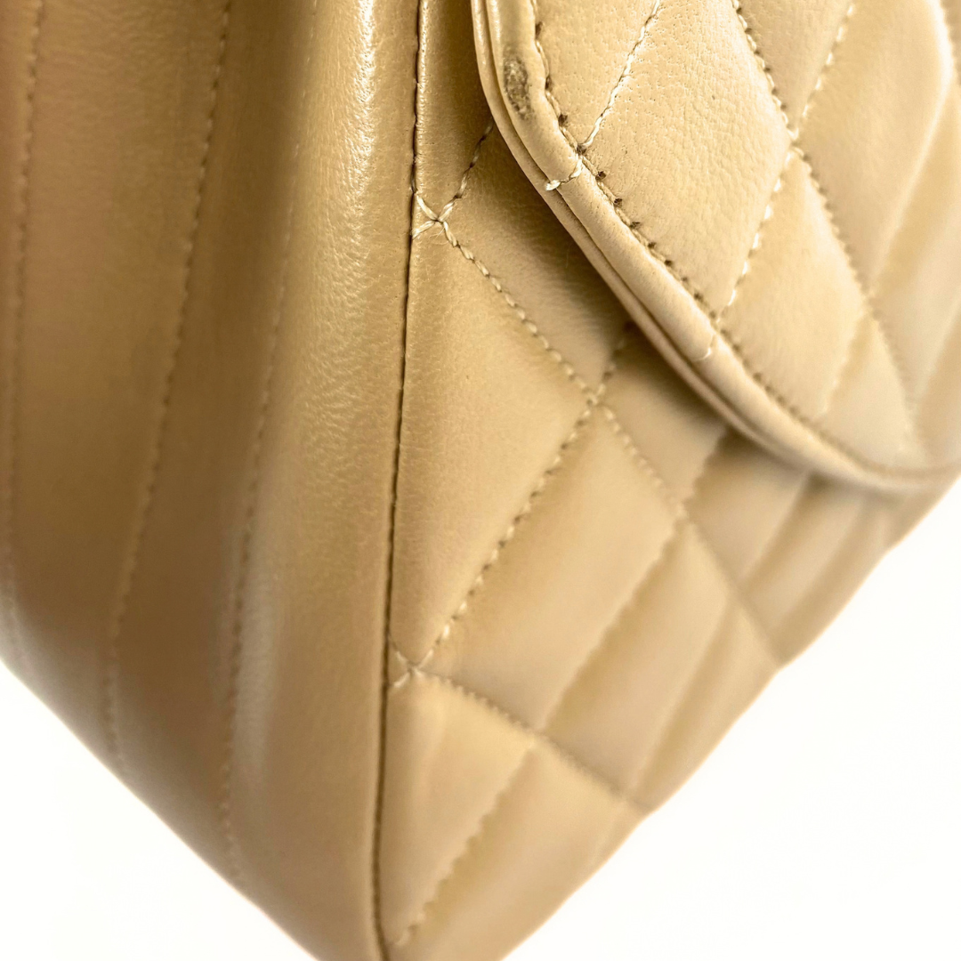 Sayaka, 1 Series Half Moon Beige Lambskin with seal and card