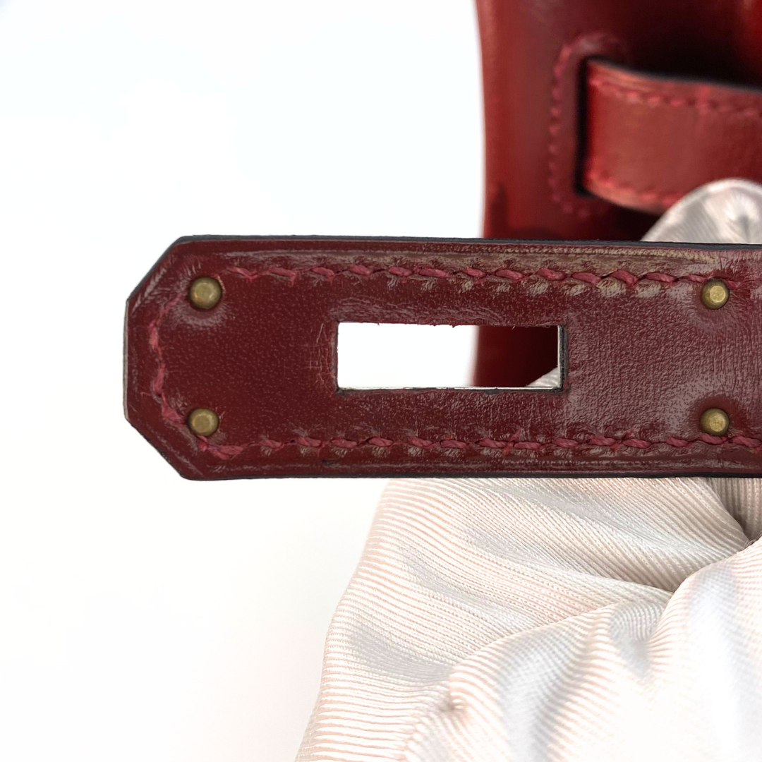 Delara, 2001 Hat A Courroies 32 Rouge H Palladium Hardware with stamp ⬜︎E