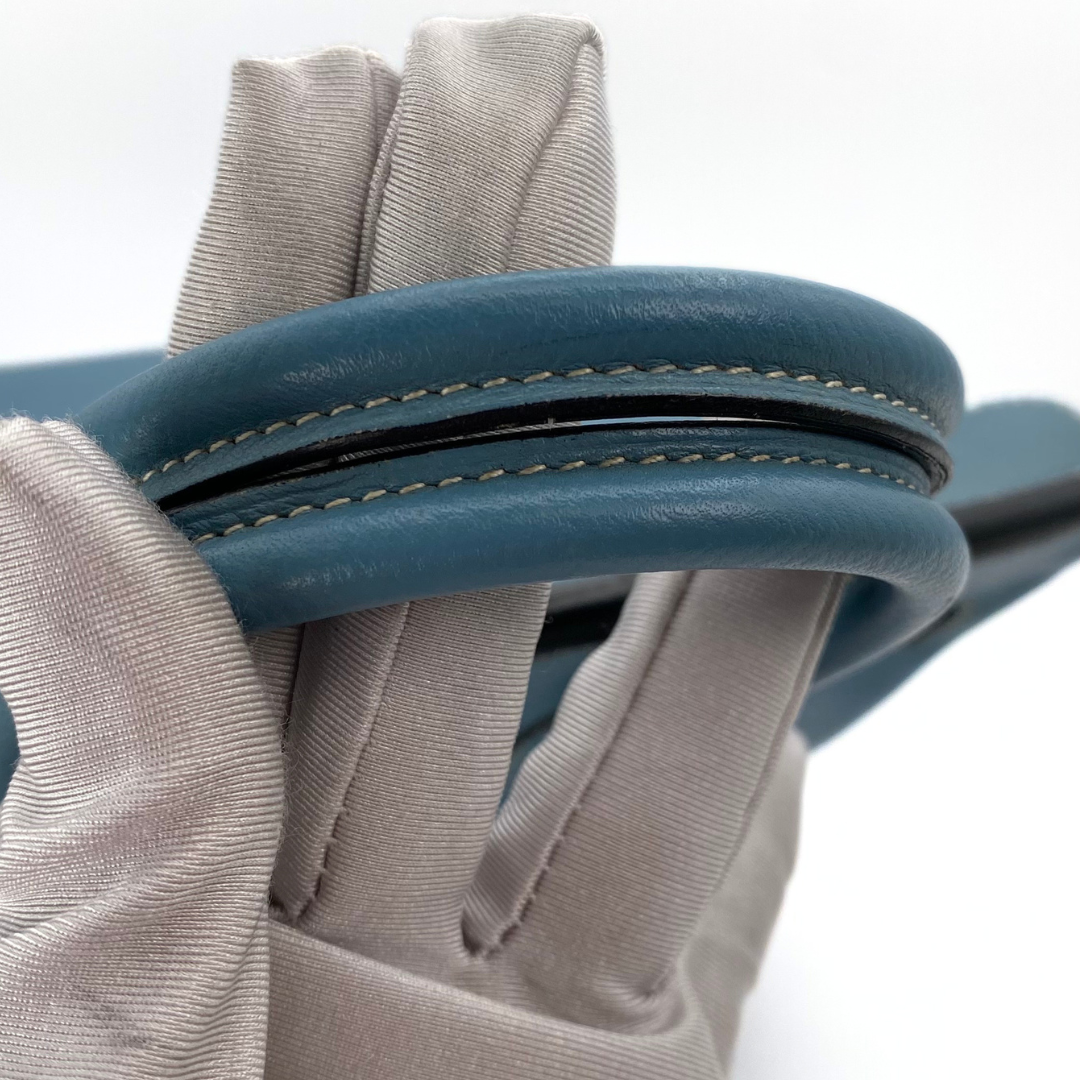 Romilly, 2006 Birkin 25 Blue Jean Veau Epsom Palladium Hardware with stamp □J