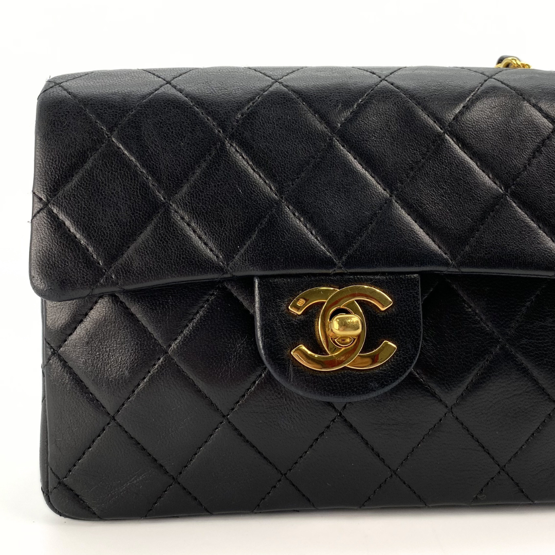 Alora, 0 Series Mini Square 17cm Black Lambskin with seal and card