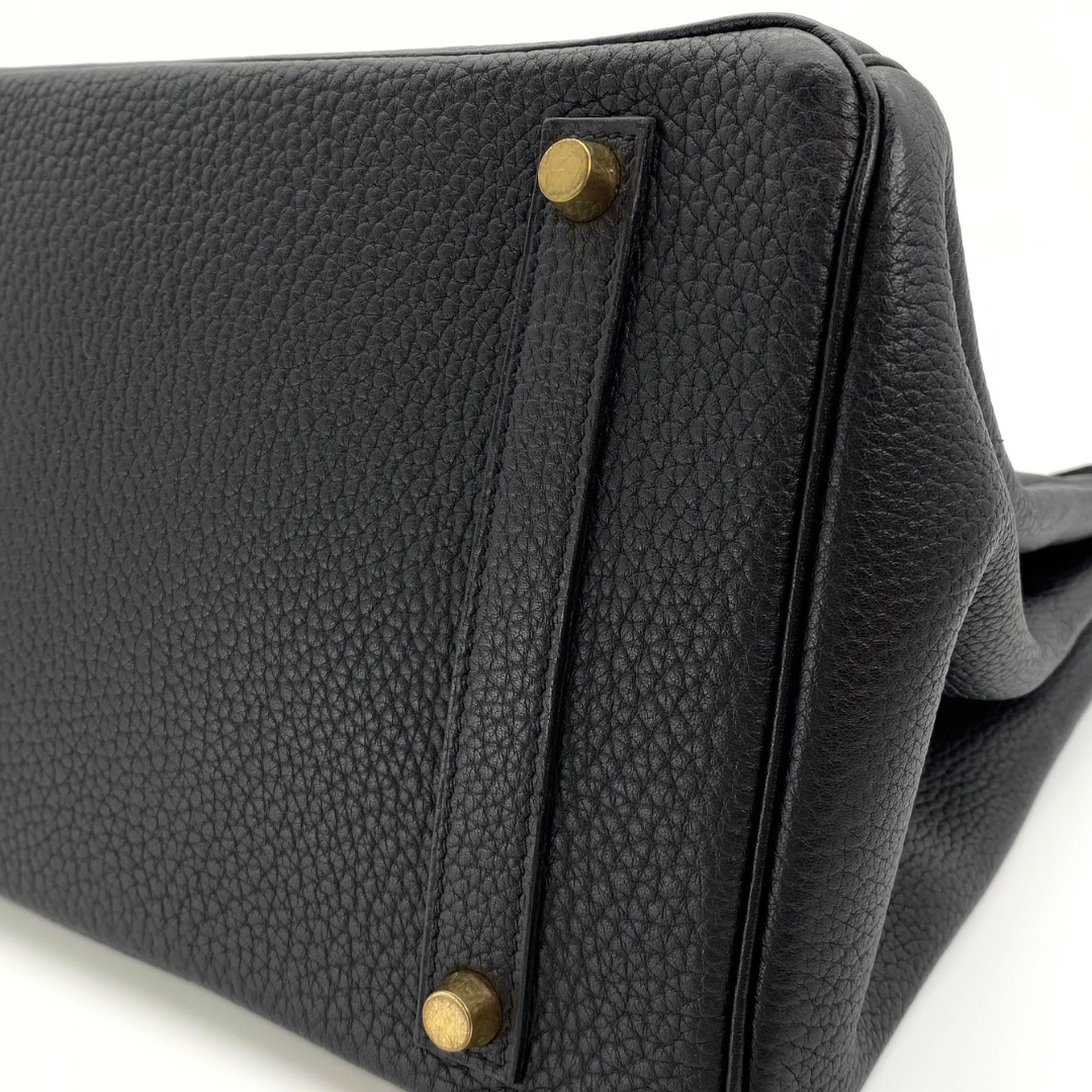 Tavian, 2000 Birkin 35 Black Togo with stamp □D