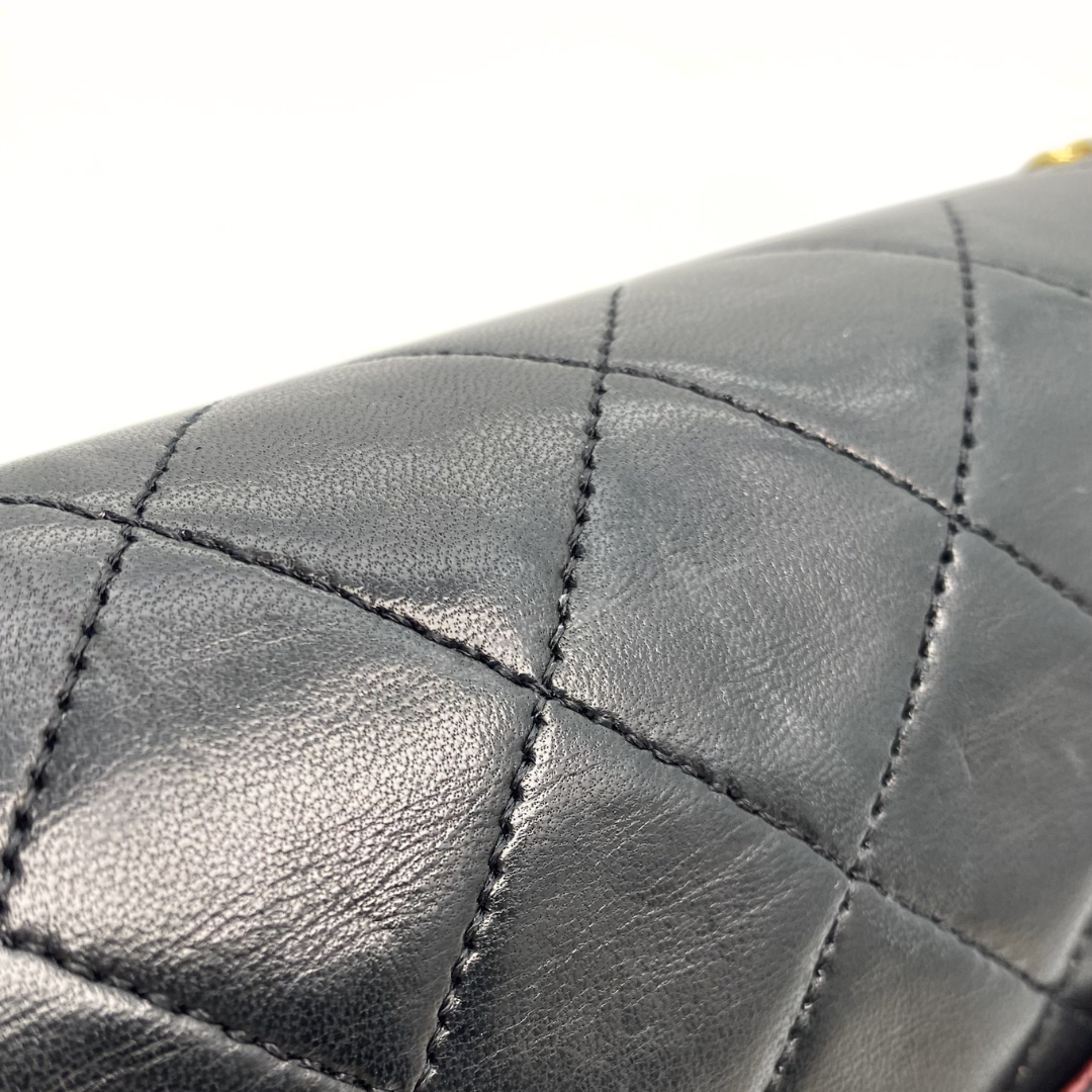 Bodhi, 0 Series Medium Classic Flap Black Lambskin with seal and card