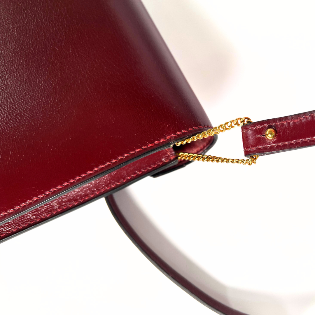 Benoula, 1985 Lydie Roue H Boxcalf Clutch wiith stamp  〇O