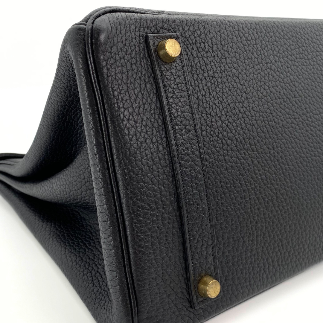Tavian, 2000 Birkin 35 Black Togo with stamp □D