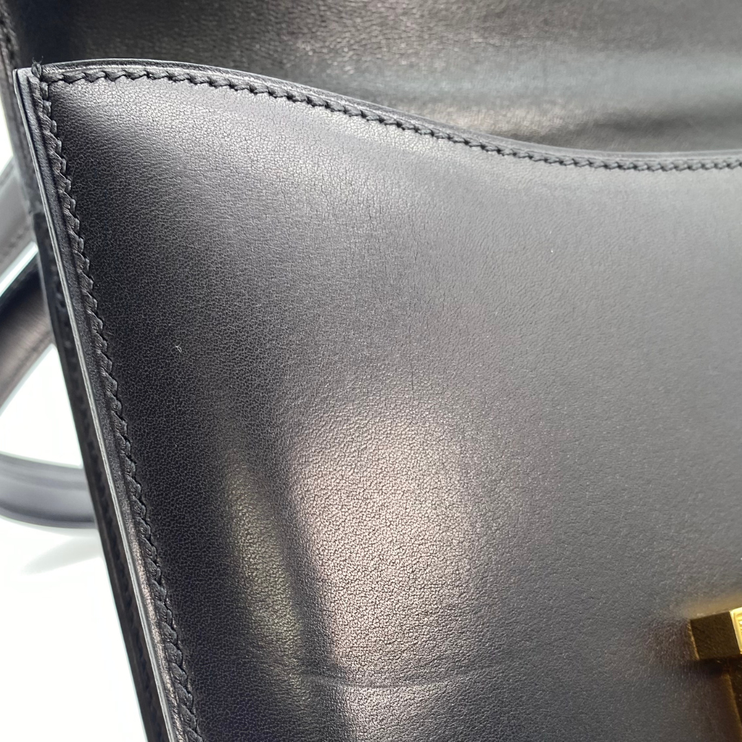 Lumi, 2003 Constance 23 Guilloche Black Boxcalf with stamp  □G