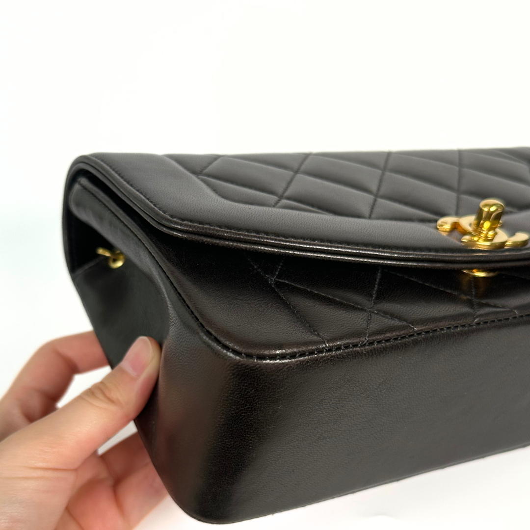Pioco, 4 Series Small Diana Black Lambskin with seal and card