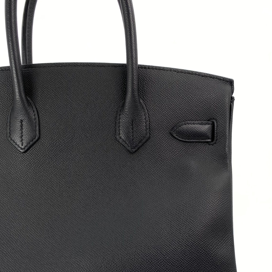 Neoma, 2016 Birkin 30 Black Veau Epsom Palladium Hardware with stamp X