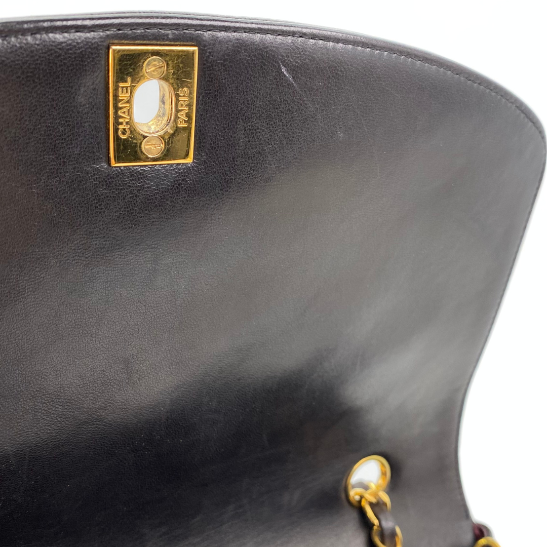 Sorenza, 2 Series Medium Diana Black Lambskin with seal and card