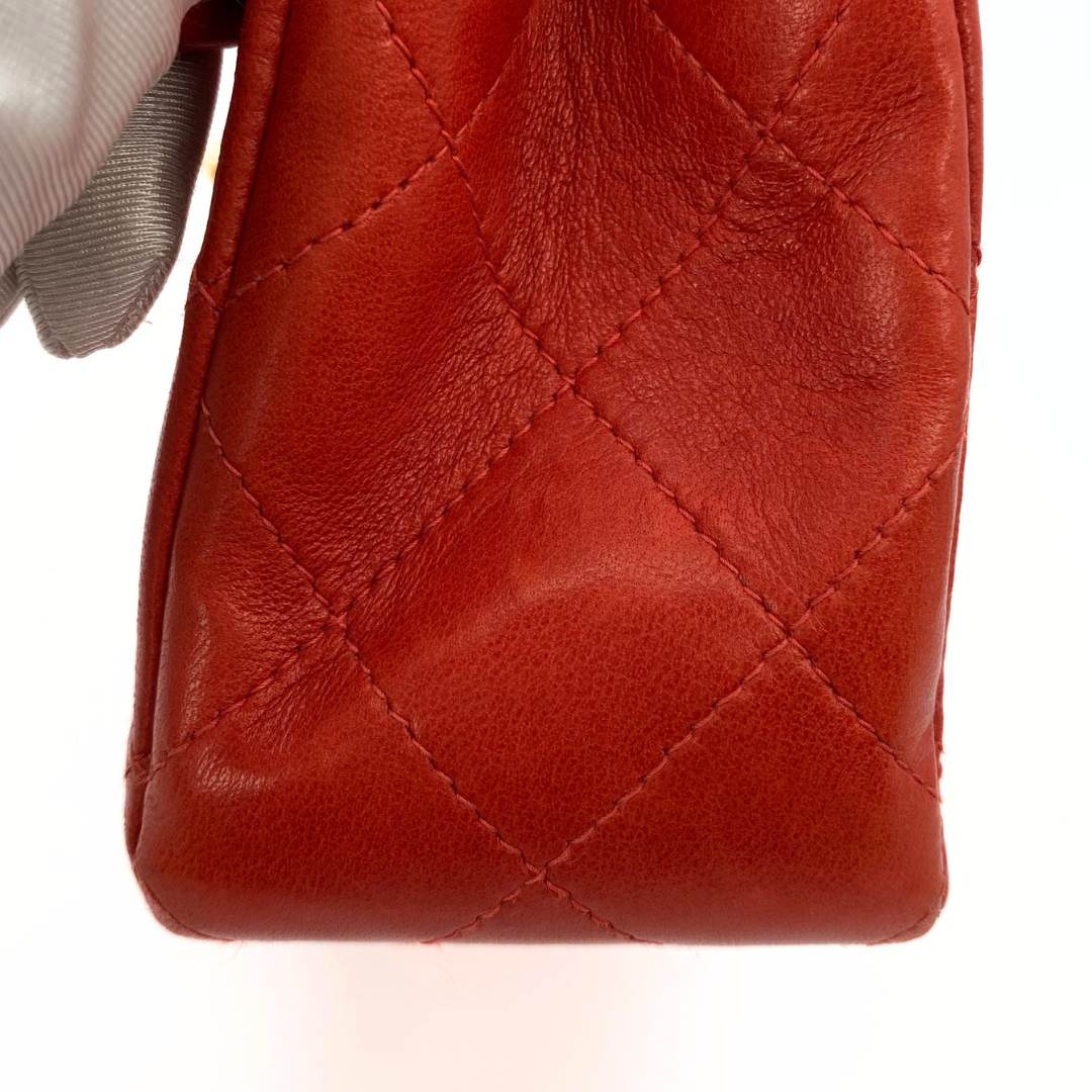 Lola, 6 Series Mini Square 17 Red Lambskin with seal only