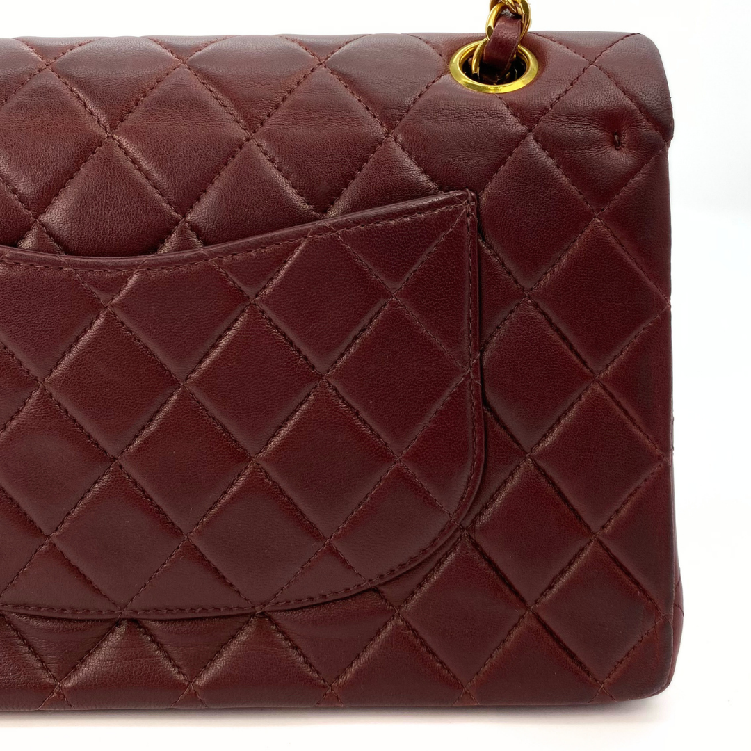 Rune, 5 Series Medium Classic Flap Bordeaux Lambskin with seal only