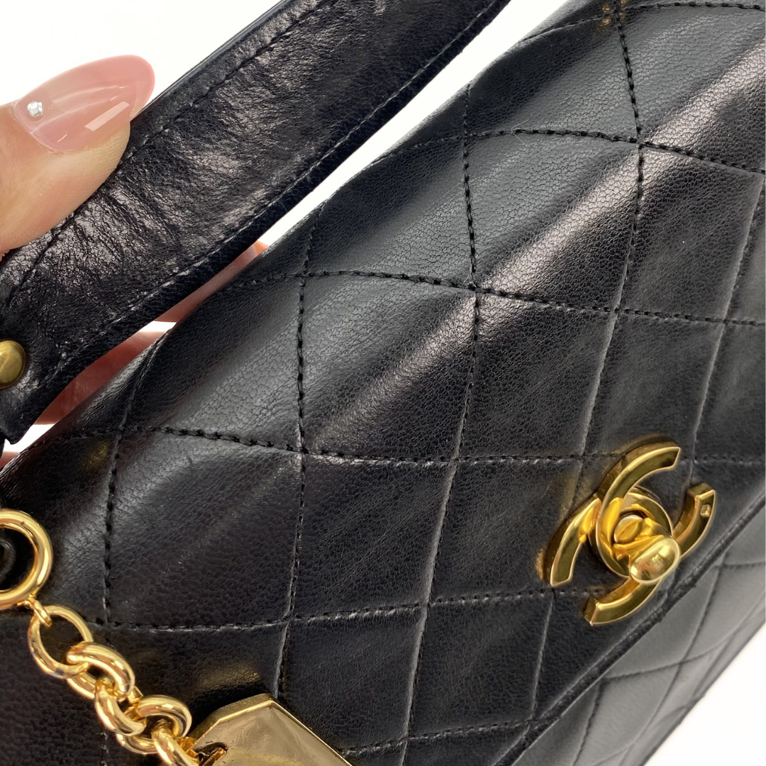 Aramis, 0 Series Matelasse Black Lambskin with seal only