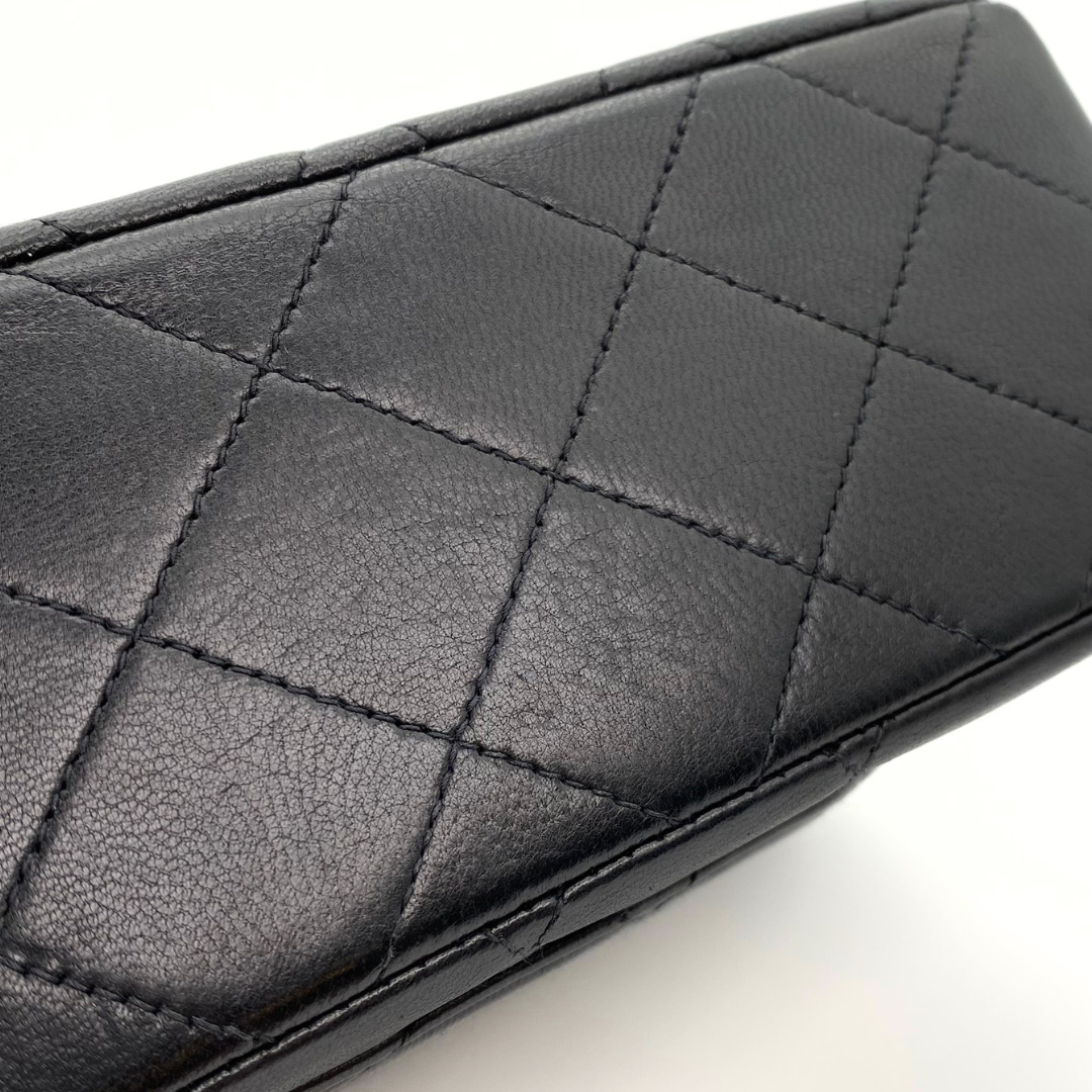 Gleb, 2 Series Small Classic Flap Black Lambskin with seal and card