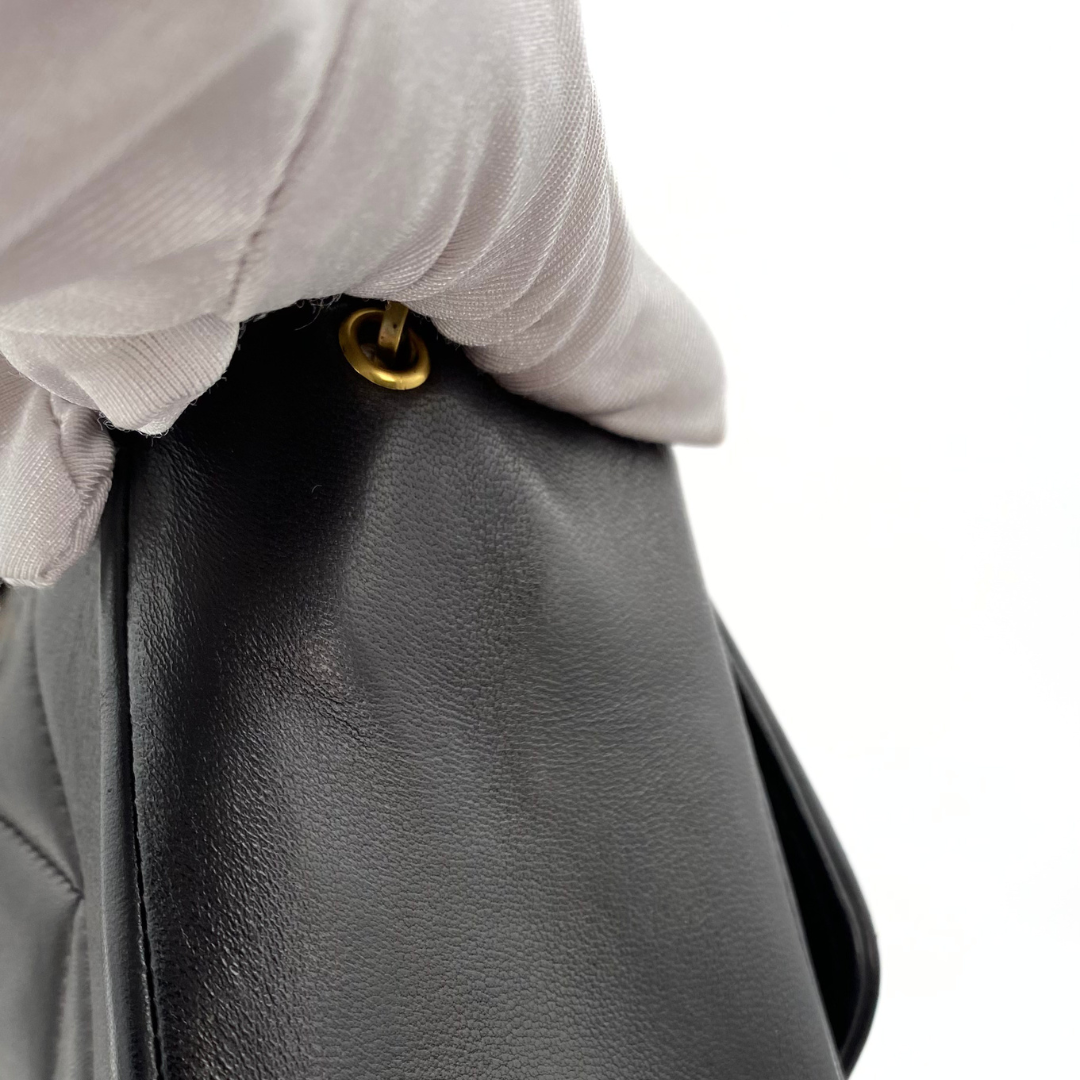 Solon, 3 Series Small Diana  Black Lambskin with seal only