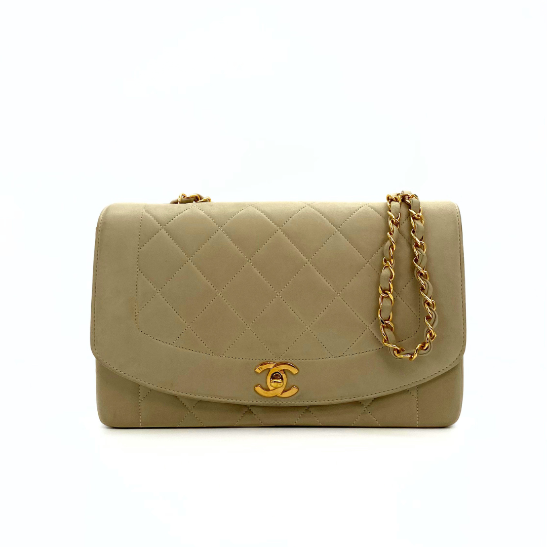 Levy, 2 Series Medium Diana Beige Lambskin with seal only