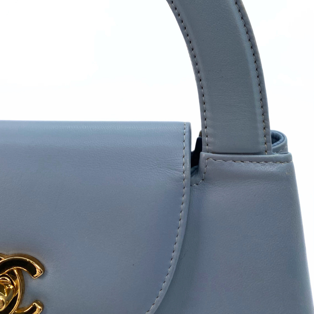 Helma, 5 Series Kelly Light Blue Lambskin with seal only