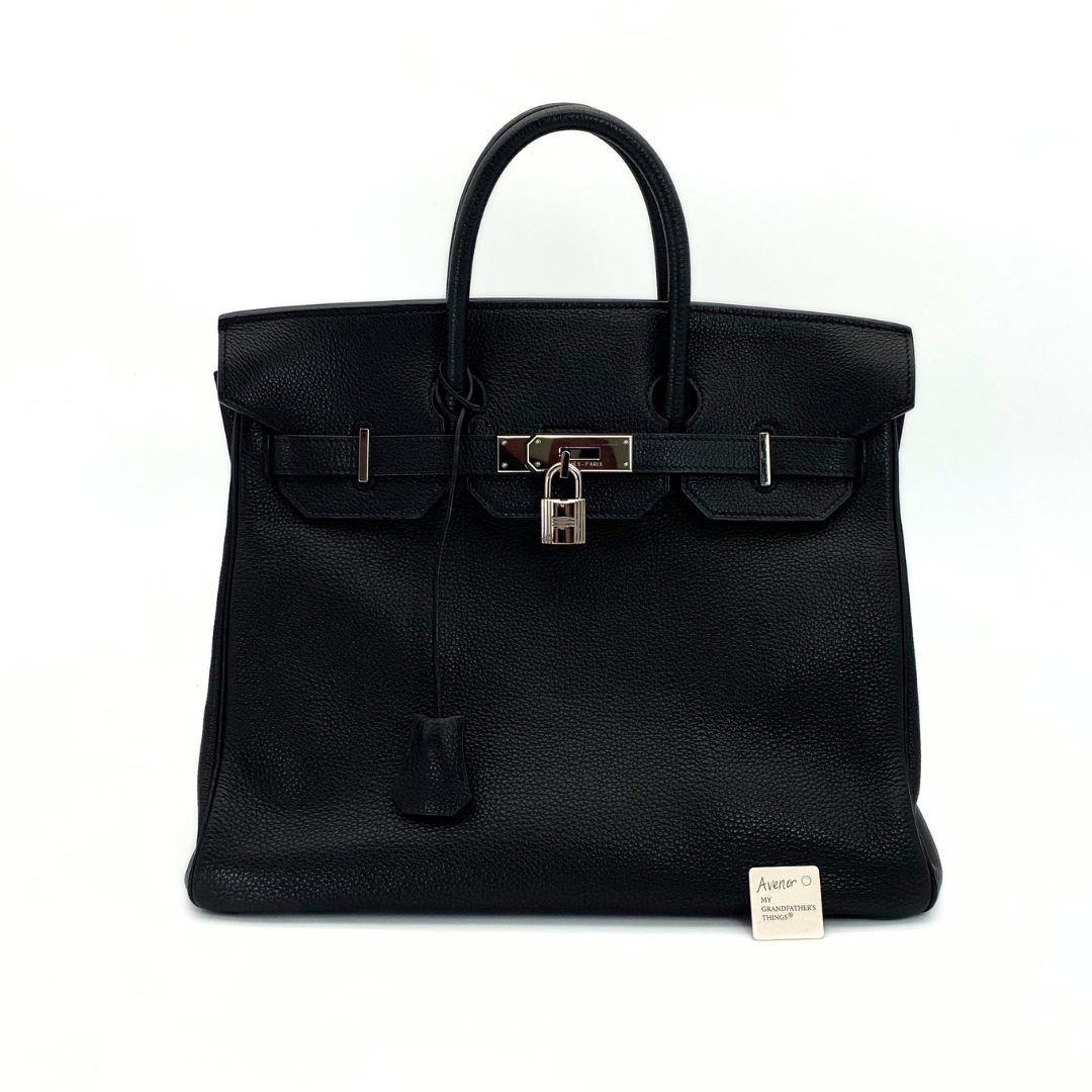 Avenor, 2000 Hat A Courroies 32 Black Togo Silver Hardware with □D