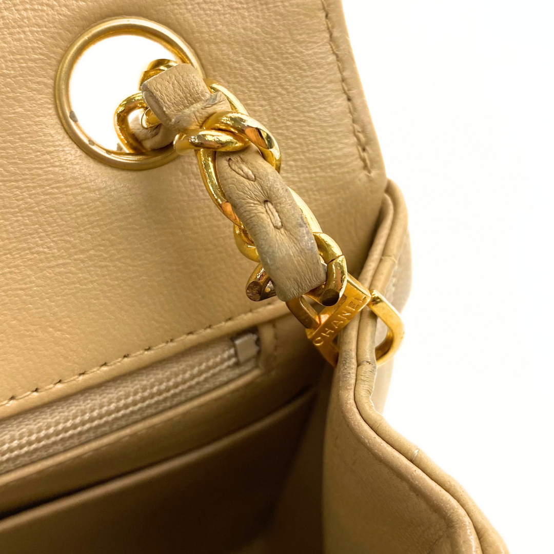 Sayaka, 1 Series Half Moon Beige Lambskin with seal and card