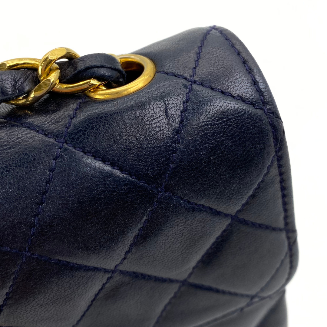 Rorik, 1 Series Mini Circle Coco Navy Lambskin with seal only