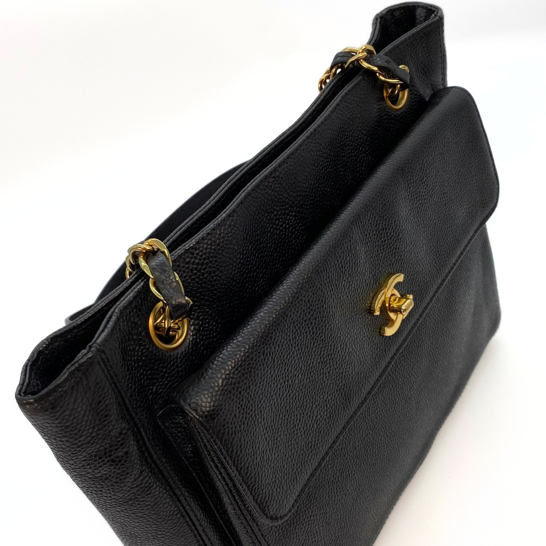 Natsuki, 4 Series Tote Black Caviar with seal and card
