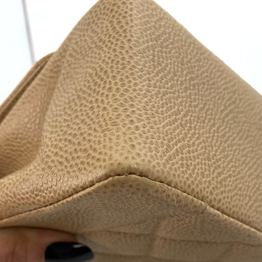 Gautier, 3 Series Medium Diana Beige Caviar with seal and card