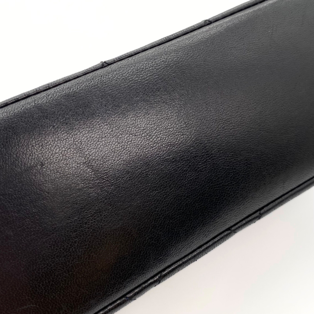 Ruslan, 1 Series Small Tab Border Black Lambskin with seal and card